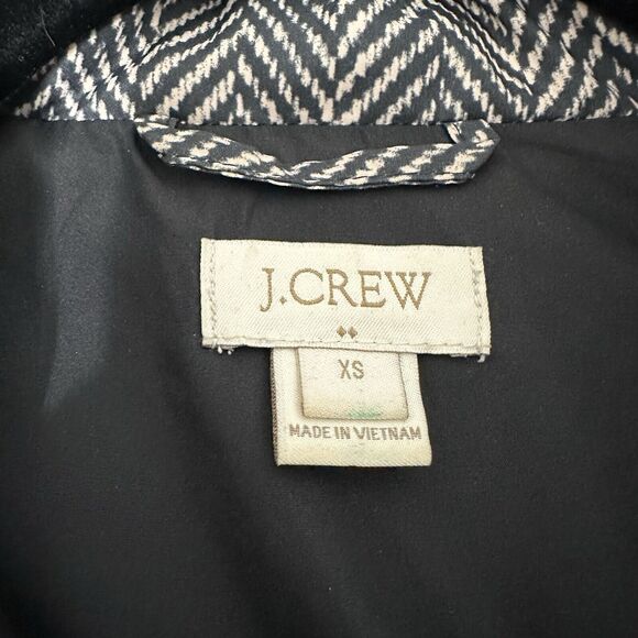 J Crew Down Vest Women XS Excursion Herringbone Quilted Preppy Outdoor - Picture 8 of 11